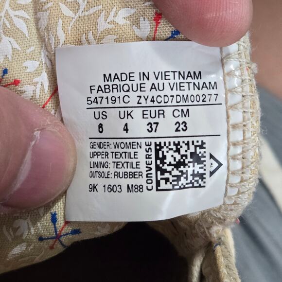 Converse CTAS All Star Lux Hi Beige Perforated Y2K Hidden Wedge Sneaker Womens 6 - Picture 13 of 13